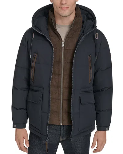 Andrew Marc Marlton Hybrid Puffer Jacket In Black