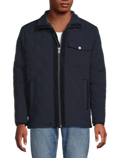 Andrew Marc Men's Amberg Mockneck Quilted Jacket In Ink