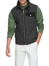 Andrew Marc Barnet Water Resistant Quilted Vest In Black