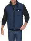 Andrew Marc Barnet Water Resistant Quilted Vest In Ink