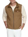 Andrew Marc Barnet Water Resistant Quilted Vest In Sepia