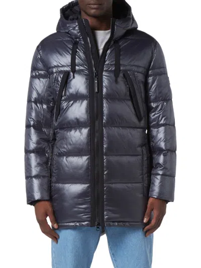 Andrew Marc Men's Barreto Hooded Puffer Jacket In Asphalt