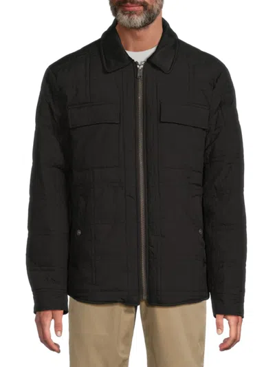 Andrew Marc Men's Brockman Diamond Quilted Jacket In Black