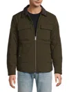 Andrew Marc Men's Brockman Diamond Quilted Jacket In Green