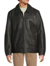 Andrew Marc Men's Clayton Leather Jacket In Brown