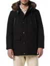 Andrew Marc Dawson Water Resistant Jacket With Faux Fur Trim In Black