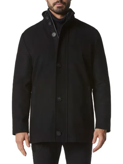 Andrew Marc Men's Dorsey Wool Blend Field Jacket In Black