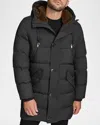 Andrew Marc Redcliffe Faux Fur Trim Down Parka In Black