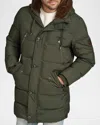 Andrew Marc Men's Down Parka With Faux Rabbit Fur In Rosin
