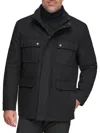 Andrew Marc Dunbar Melton Jacket In Black