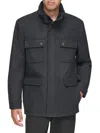 Andrew Marc Dunbar Melton Jacket In Charcoal