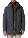 Andrew Marc Men's Foley Chevron Padded Jacket In Charcoal