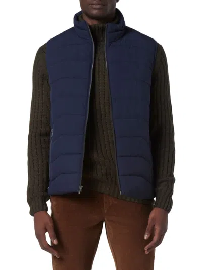 Andrew Marc Men's Garrick Mockneck Quilted Vest In Ink