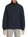 Andrew Marc Men's Gatton Solid Hooded Jacket In Blue