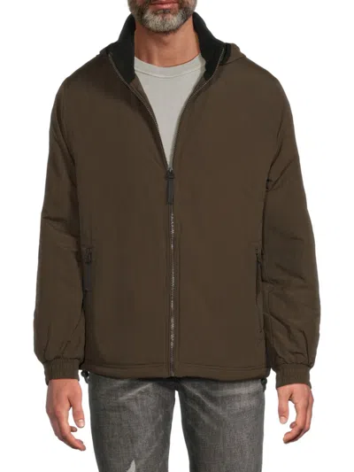 Andrew Marc Men's Gatton Solid Hooded Jacket In Green