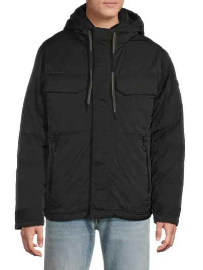 Andrew Marc Men's Gawler Drawstring Hood Down Jacket In Black