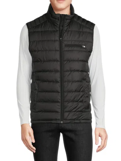 Andrew Marc Men's Gershwin Channel Quilt Puffer Vest In Black