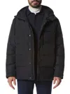 Andrew Marc Men's Halifax Down Quilted Parka Jacket In Ink