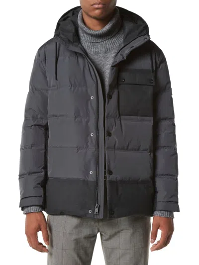 Andrew Marc Men's Halifax Down Quilted Parka Jacket In Shadow