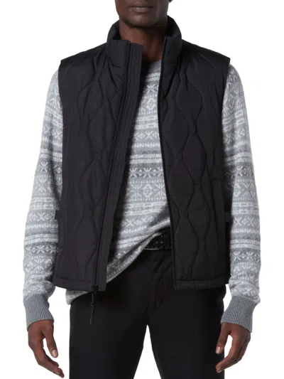 Andrew Marc Men's Hampden Quilted Vest In Black