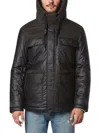 Andrew Marc Men's Harrigan Faux Wool Hooded Jacket In Black