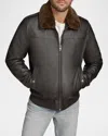 Andrew Marc Hedland Leather Jacket In Black