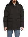 Andrew Marc Men's Mackay Faux Shearling Quilted Puffer Parka In Brown