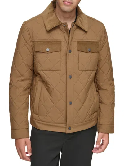 Andrew Marc Walkerton Quilted Jacket In Sepia