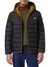 Andrew Marc Men's Malone Colorblock Hooded Puffer Jacket In Black