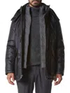 Andrew Marc Men's Marc New York Oxley Faux Wool Quilted Bob Jacket In Steel