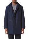 Andrew Marc Men's Merrimack Hooded Longline Jacket In Ink