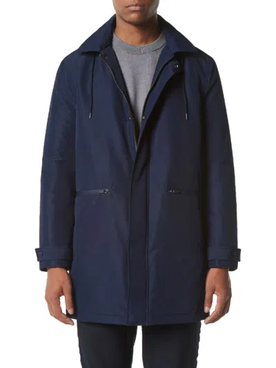 Andrew Marc Men's Merrimack Hooded Longline Jacket In Ink