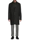 Andrew Marc Men's Sheffield Removable Bib Wool-blend Coat In Gray
