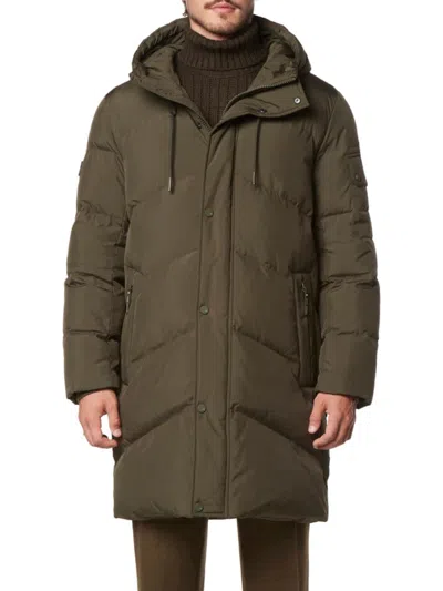 Andrew Marc Men's Sullivan Down Hooded Puffer Jacket In Forest