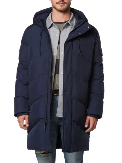 Andrew Marc Men's Sullivan Down Hooded Puffer Jacket In Ink