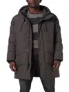 Andrew Marc Men's Sullivan Down Hooded Puffer Jacket In Slate