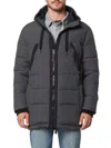 Andrew Marc Men's The Holden Puffer Parka In Charcoal