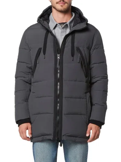 Andrew Marc Men's The Holden Puffer Parka In Charcoal