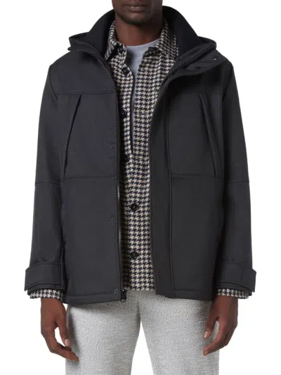 Andrew Marc Men's Tompkins Neoprene Parka In Black