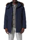 Andrew Marc Men's Tremont Faux Fur Trim Parka In Ink