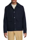 Andrew Marc Men's Warwick Wool-blend Jacket In Blue