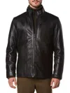 ANDREW MARC MEN'S WOLLMAN 2-IN-1 LAMBSKIN LEATHER BIB JACKET