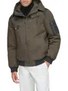 Andrew Marc Men's Wolmar Colorblocked Bomber Jacket In Green