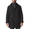 Andrew Marc Mens Insulated Polyester Raincoat In Black