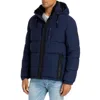 Andrew Marc Mens Water Resistant Quilted Puffer Jacket In Blue