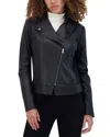 Andrew Marc Messina Leather Moto Jacket In Black