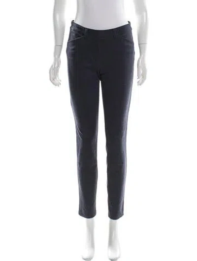 Pre-owned Andrew Marc Mid-rise Skinny Pants In Blue