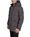 Andrew Marc Millstream Tech Down Parka Jacket In Gray