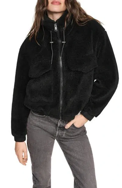 Andrew Marc Norelle Faux Fur Jacket In Black