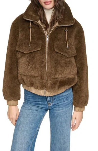 Andrew Marc Norelle Faux Fur Jacket In Brown